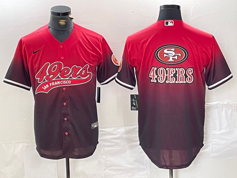 Men San Francisco 49ers Blank Red Joint Name 2024 Nike Limited NFL Jersey style 5->san francisco 49ers->NFL Jersey